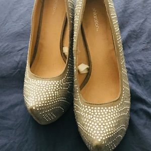 Nude Bling Heels 6.5